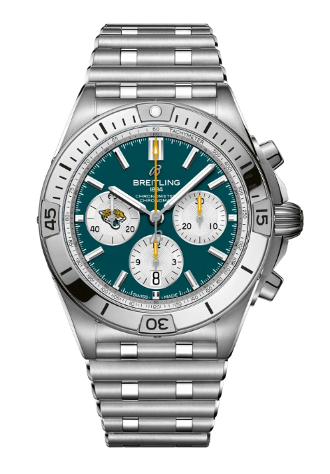 Review Breitling Chronomat B01 42 NFL Jacksonville Jaguars Replica Watch AB01342B1L3A1